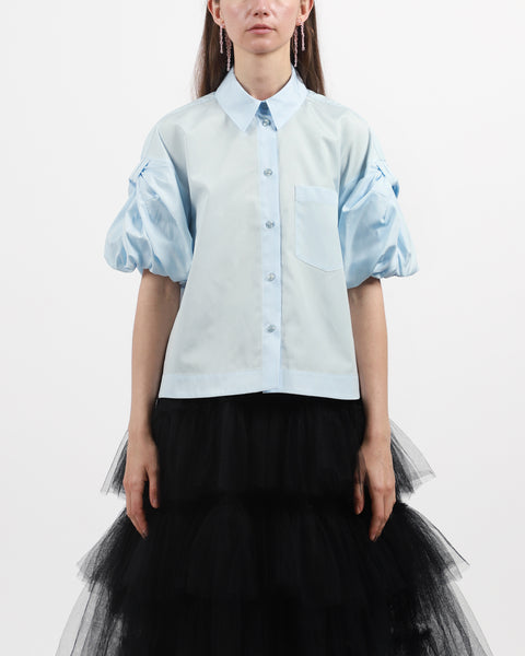 Cropped Puff Bow Sleeve