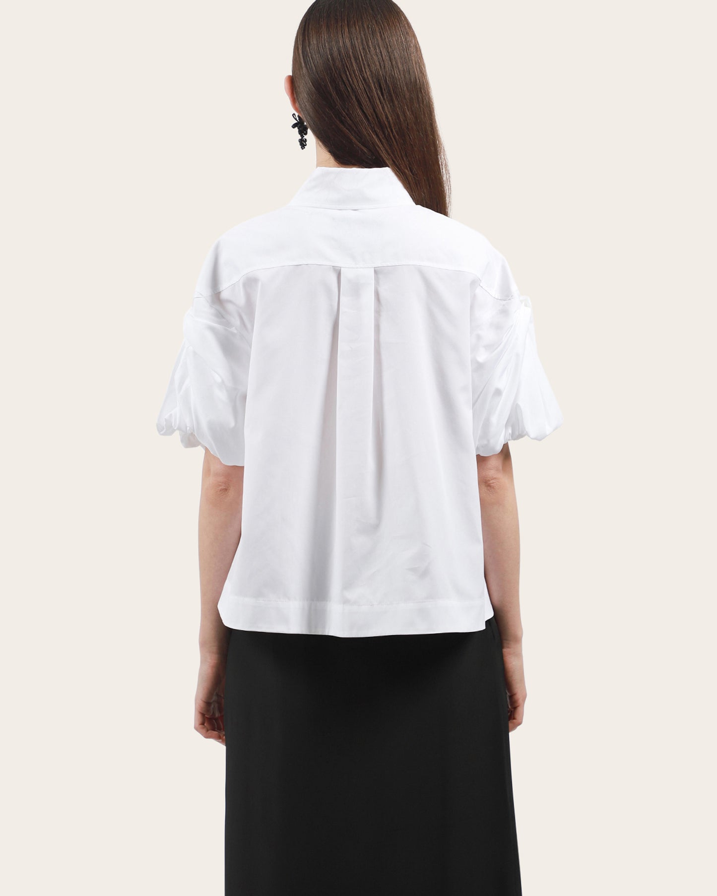Cropped Puff Bow Sleeve