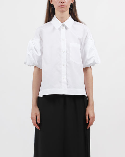 Cropped Puff Bow Sleeve