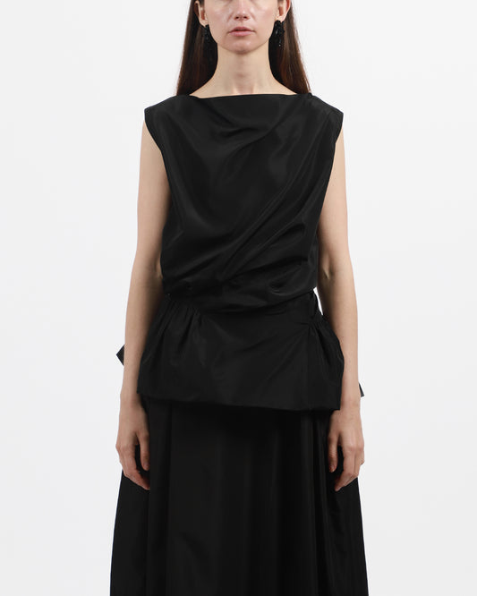 Draped Bind Peplum Top