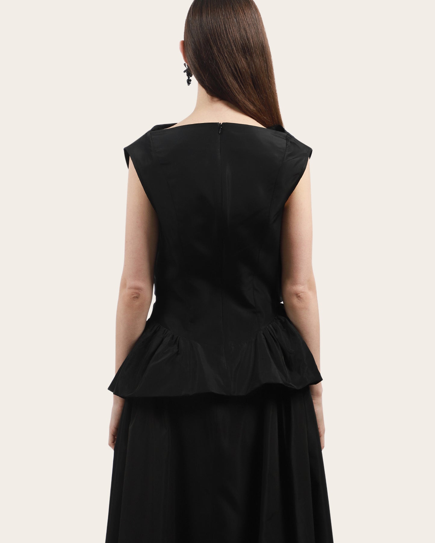 Draped Bind Peplum Top