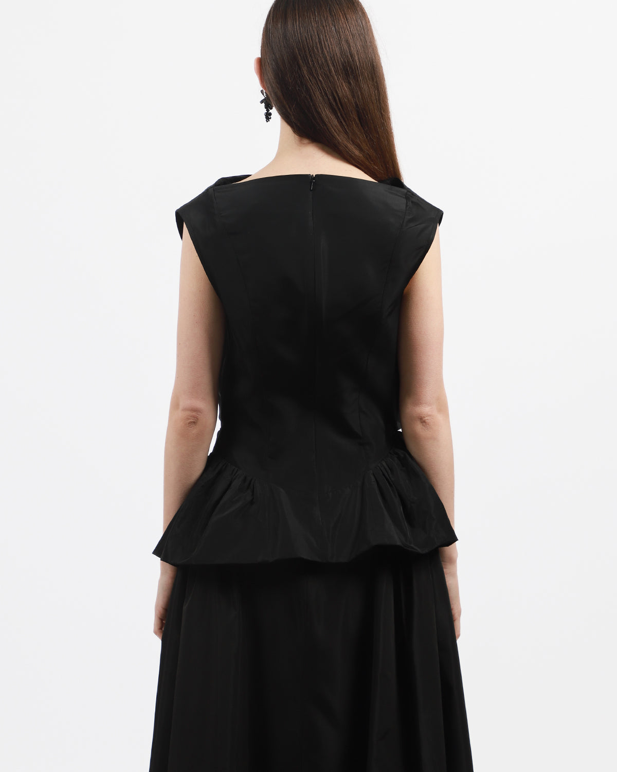 Draped Bind Peplum Top