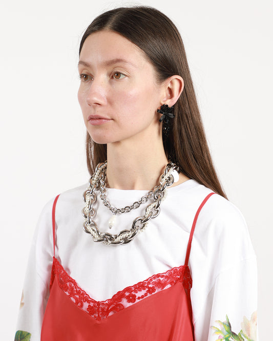 Encased Pearl Flower necklace