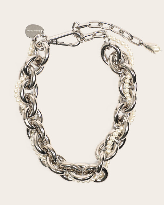 Encased Pearl Flower necklace