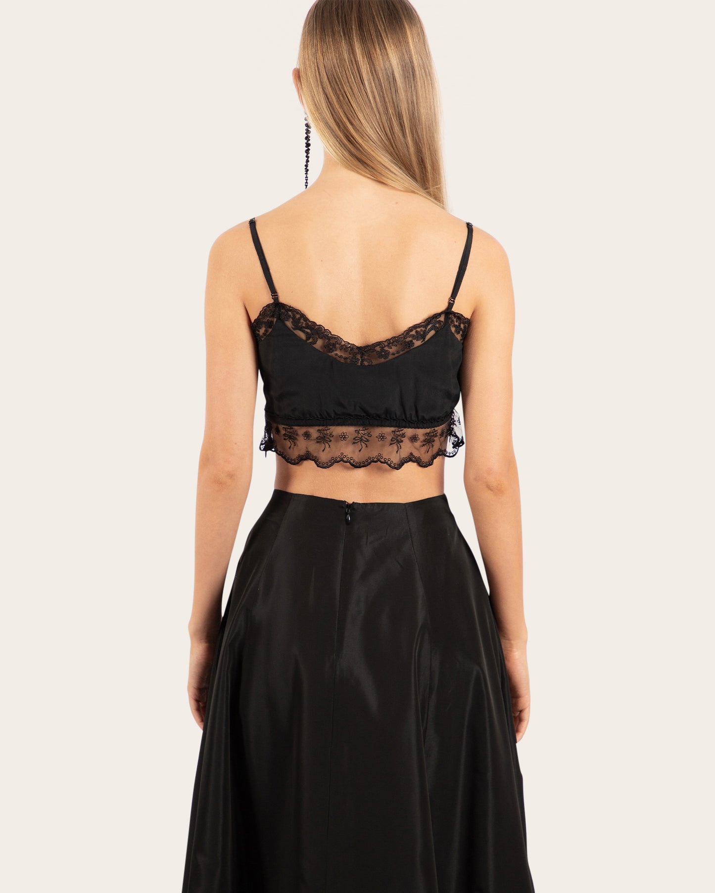 Lace Trim Negligee Bralette