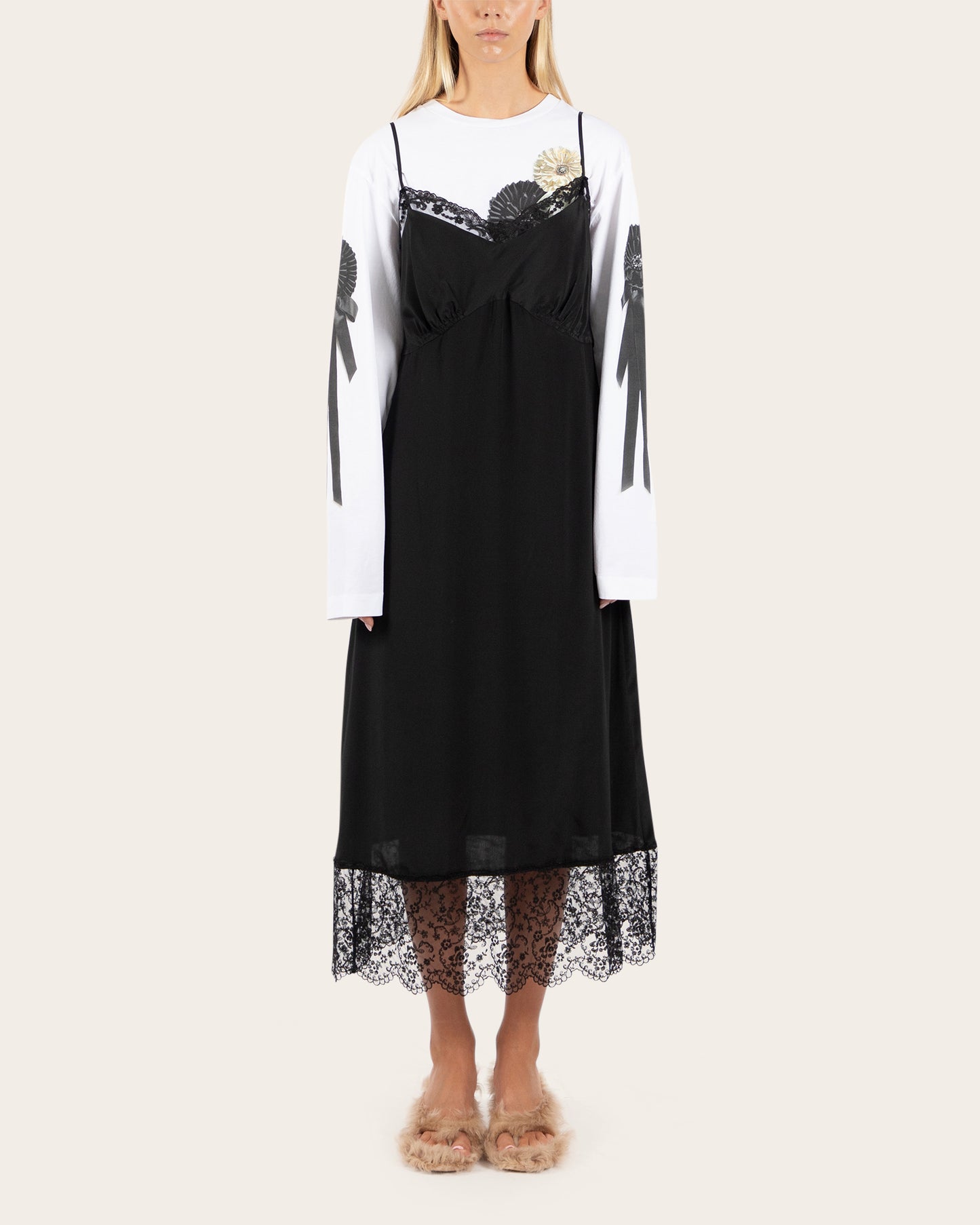 Lace Trim Slip Dress