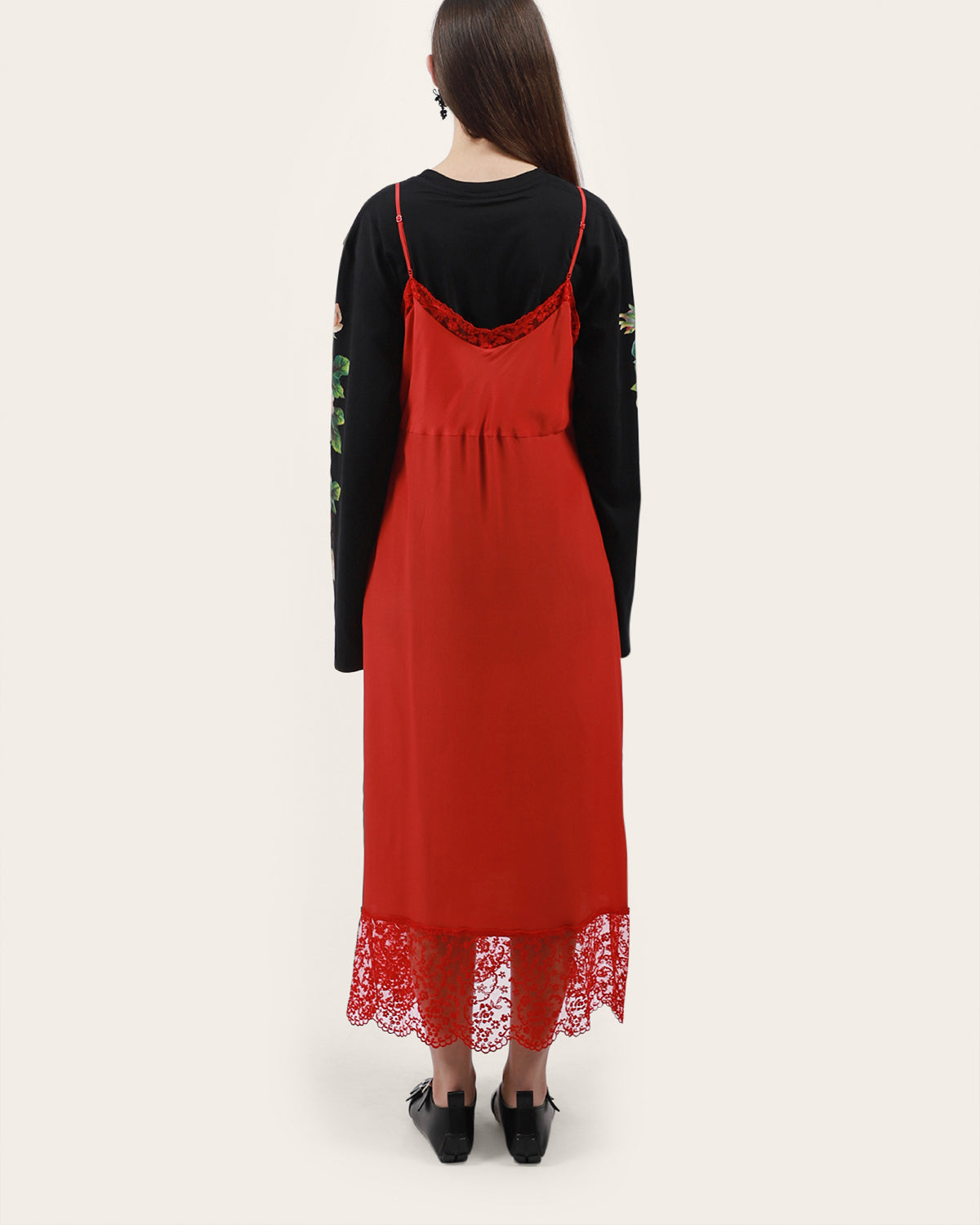 Lace Trim Slip Dress