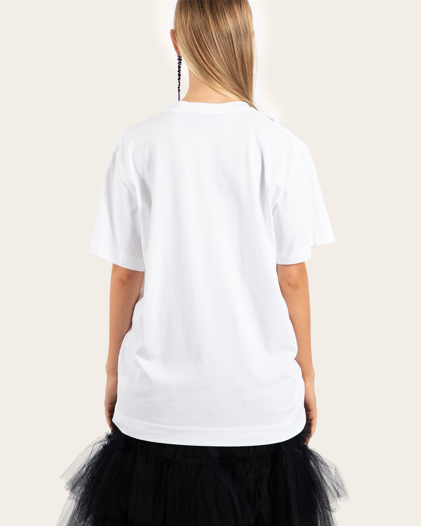 Patchwork Satin Trompe L'Oeil Print T-Shirt
