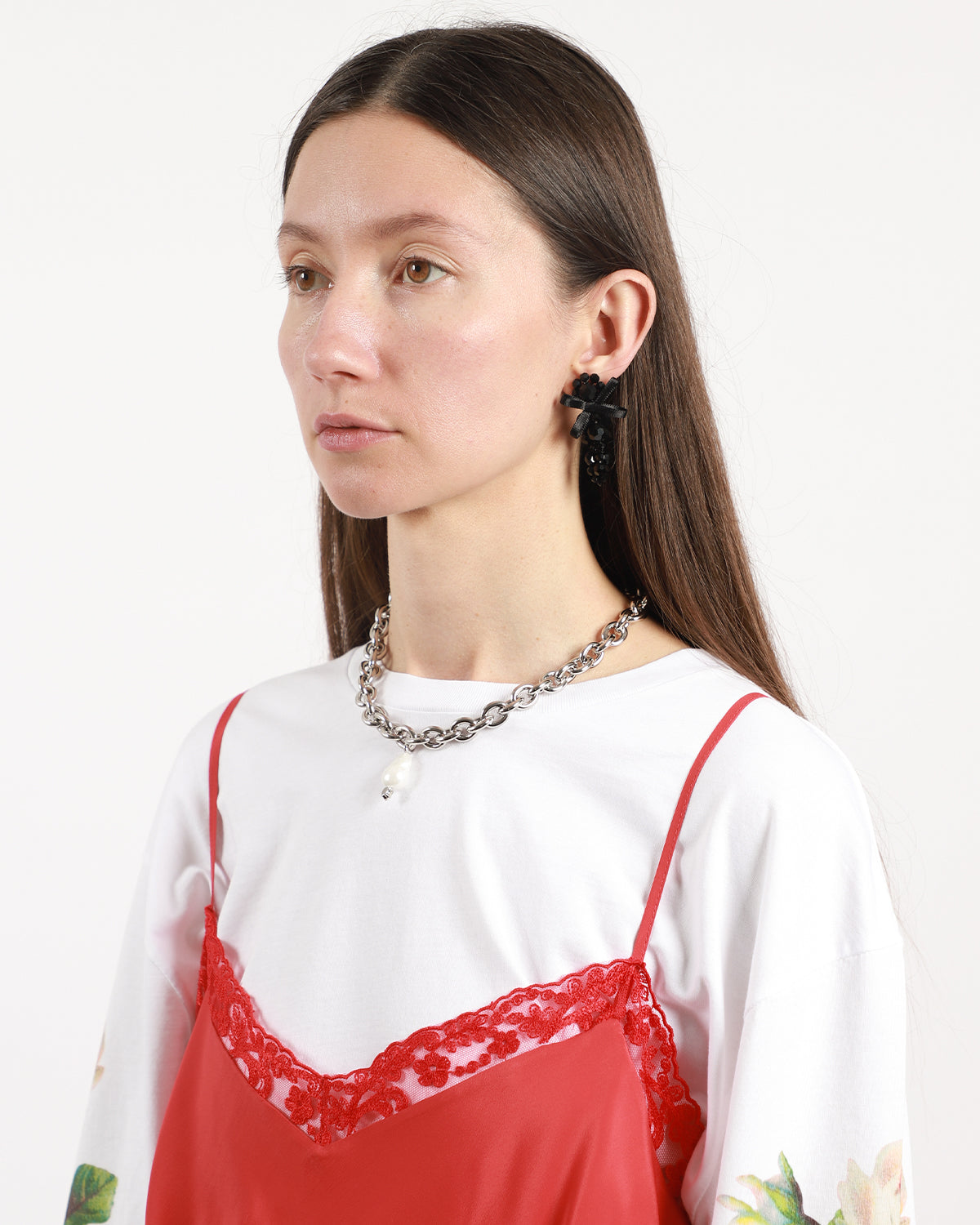 Pearl & Crystal Pendant Necklace