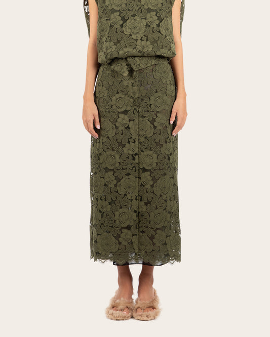 Peeling Waist Column Skirt