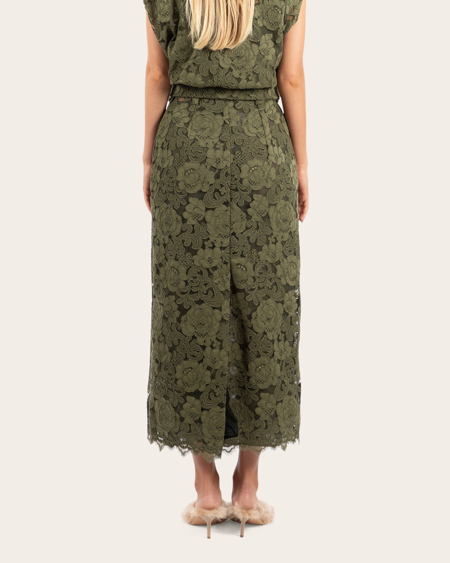 Peeling Waist Column Skirt