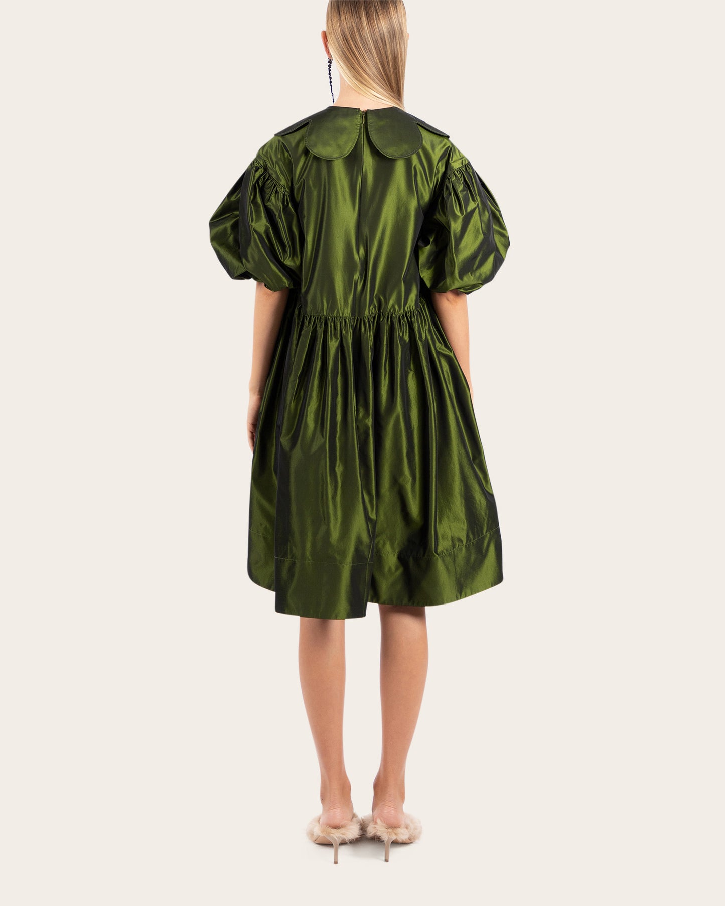 Petal Collar Smock Mini Dress