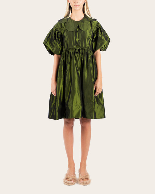 Petal Collar Smock Mini Dress