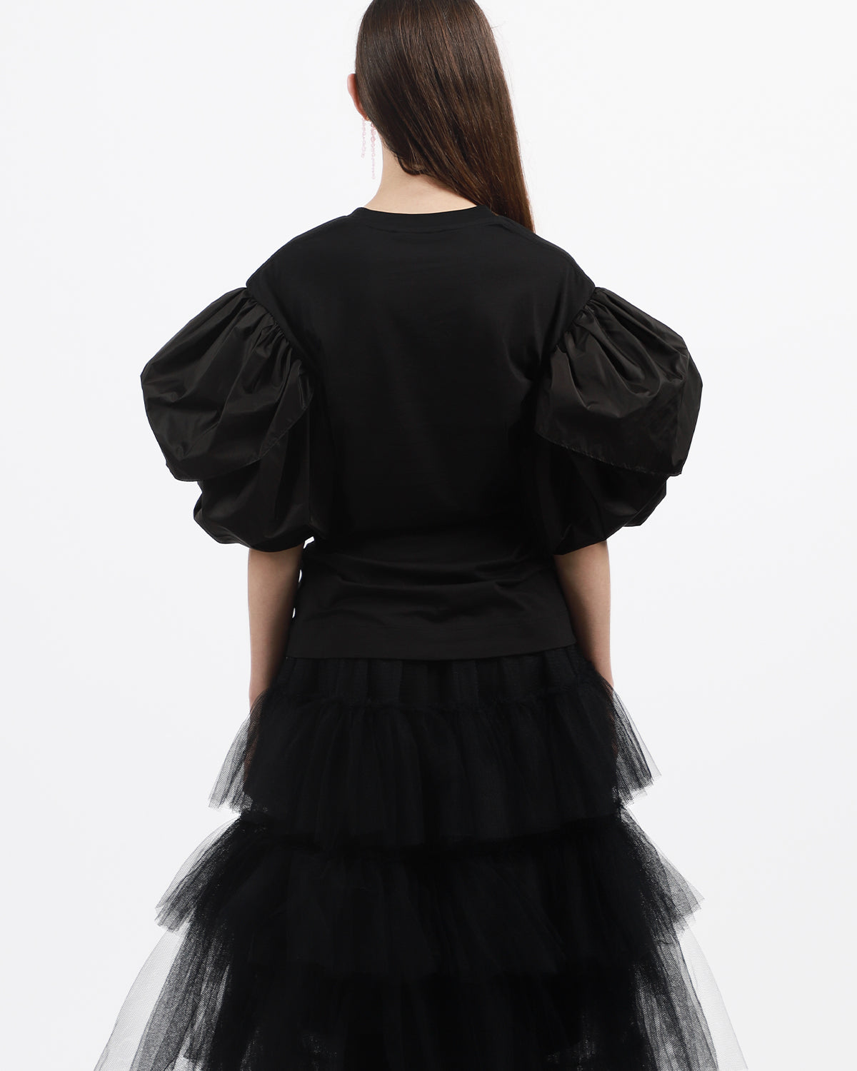 Petal Sleeve Sculpted T-Shirt