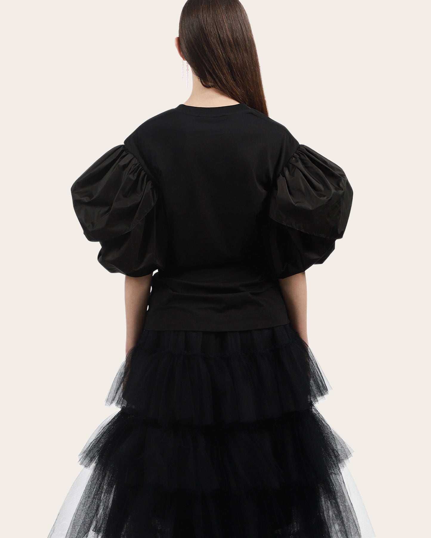 Petal Sleeve Sculpted T-Shirt