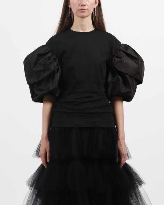 Petal Sleeve Sculpted T-Shirt