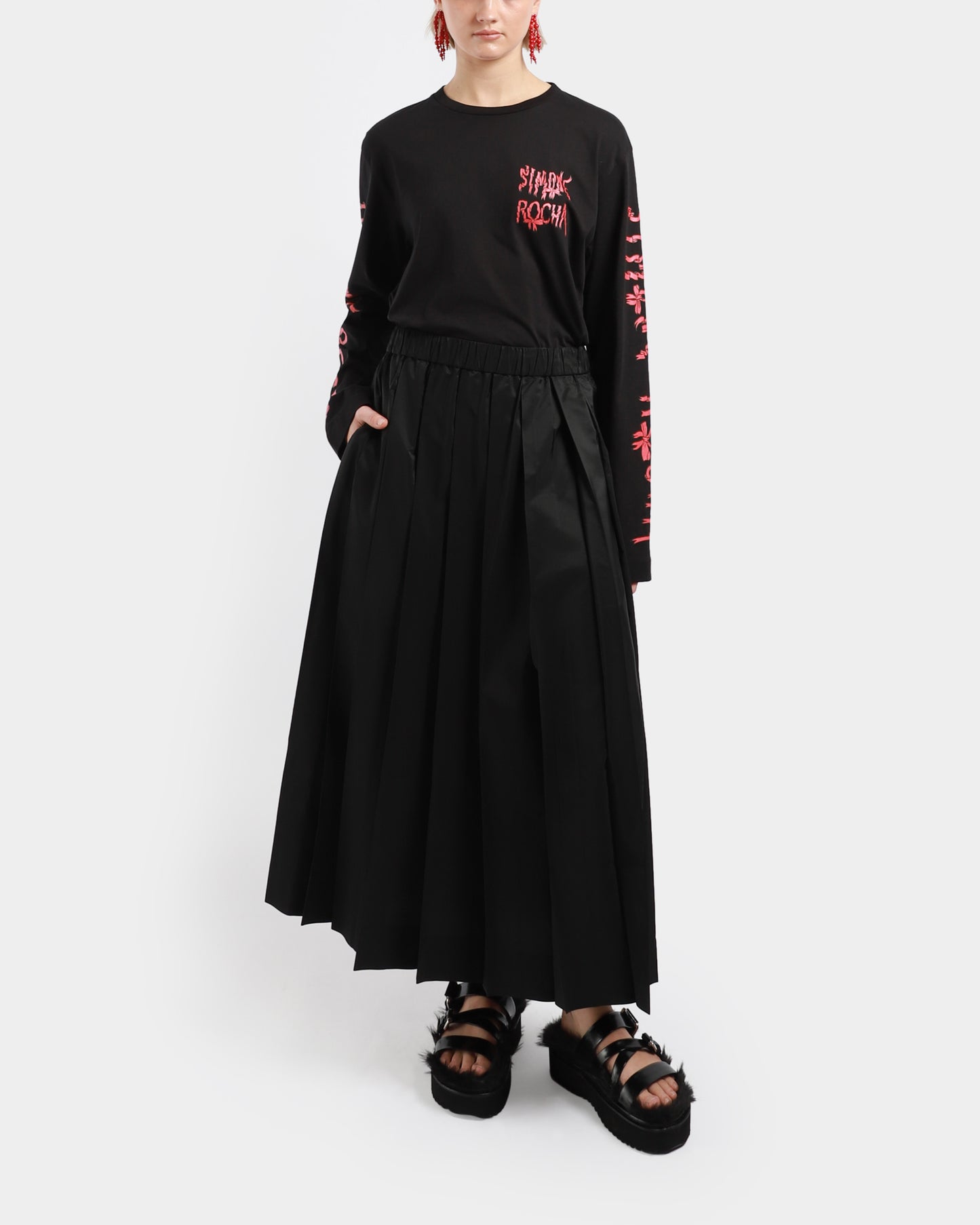 Pleated Elasticated Waist Kilt Skirt