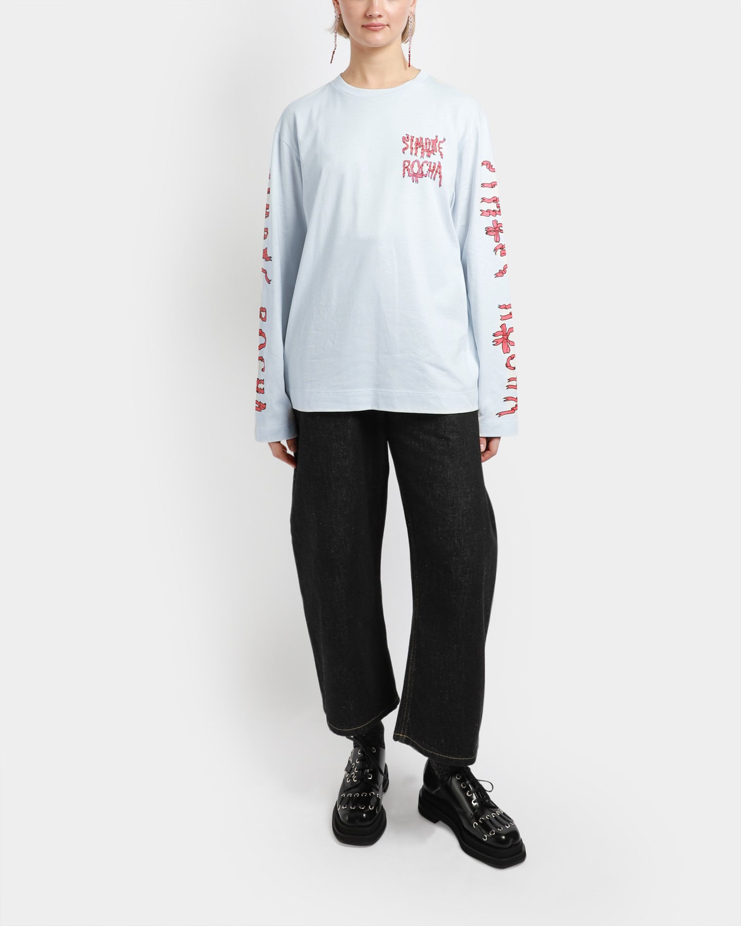 Ribbon Logo Long Sleeve T-Shirt