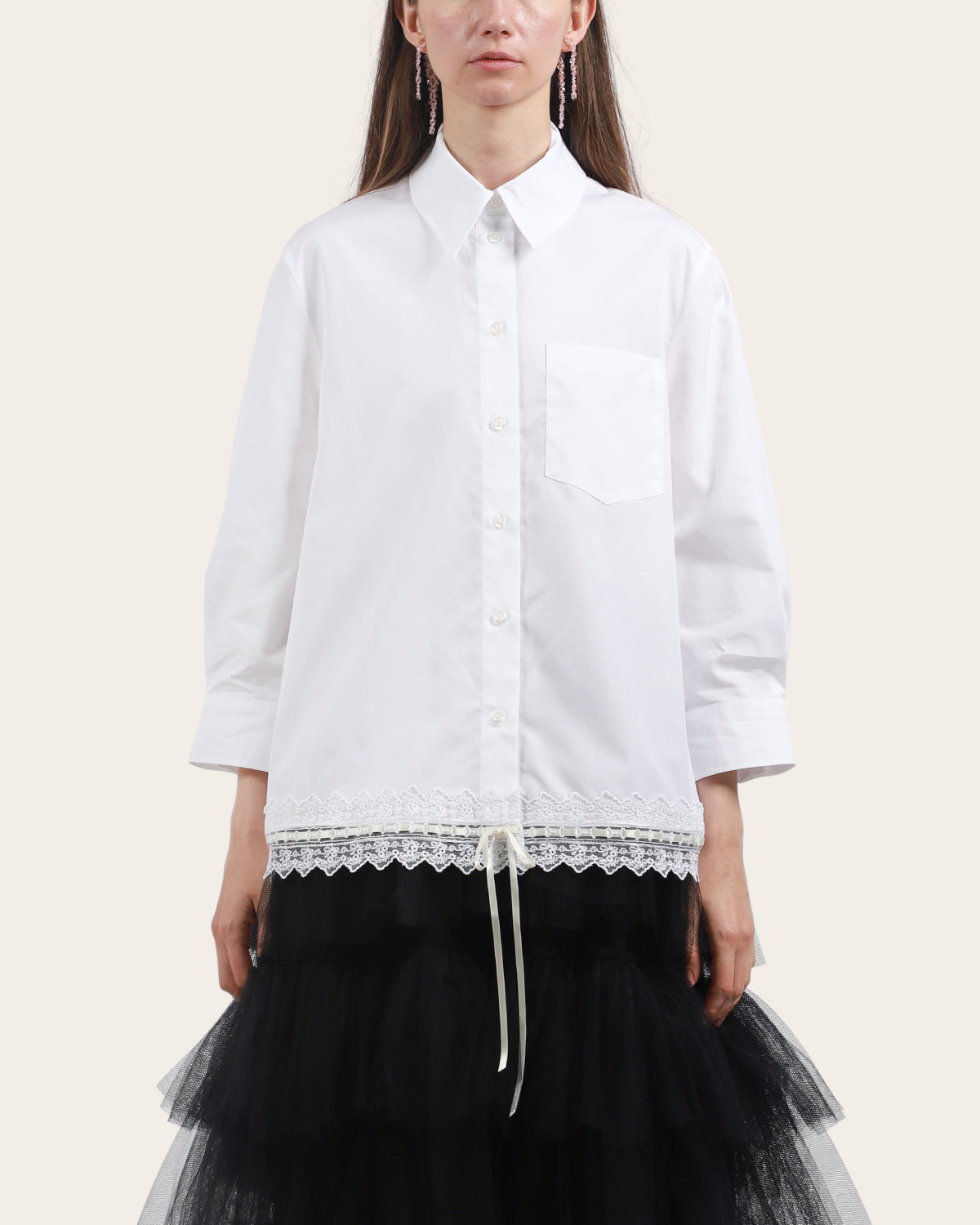 Ribbon Trim Shirt