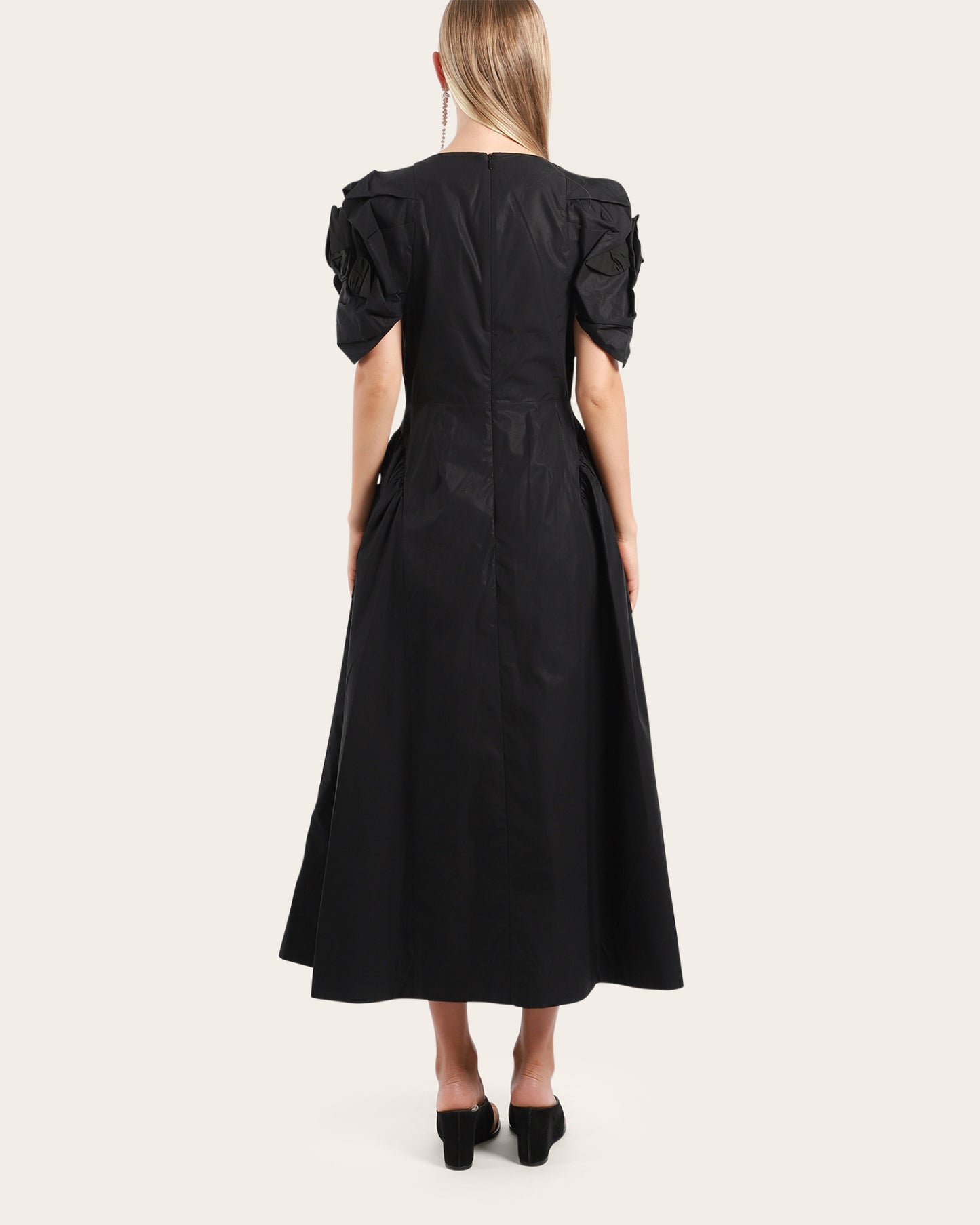 Rose Puff Sleeve Dress
