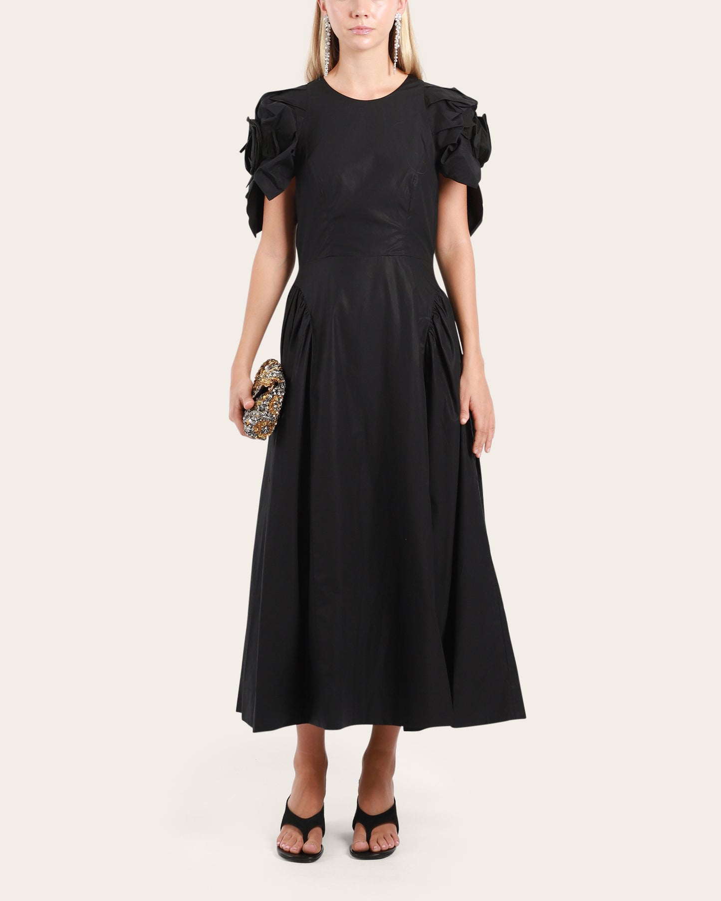 Rose Puff Sleeve Dress