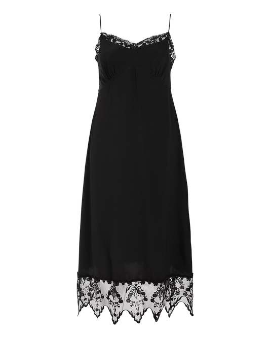 Slip Dress With Lace Trim