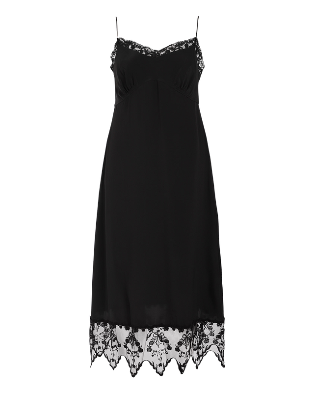 Slip Dress With Lace Trim