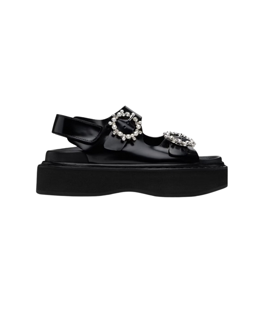 Platform Sandal With Buckle