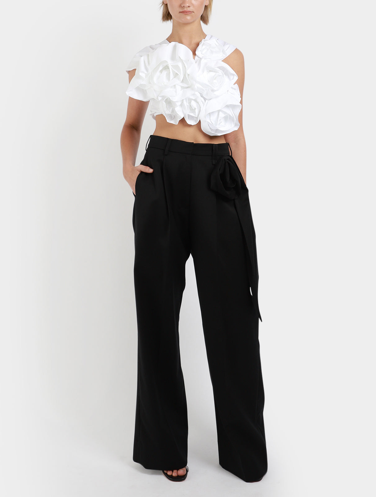 Pressed Rose Straight Leg Trousers