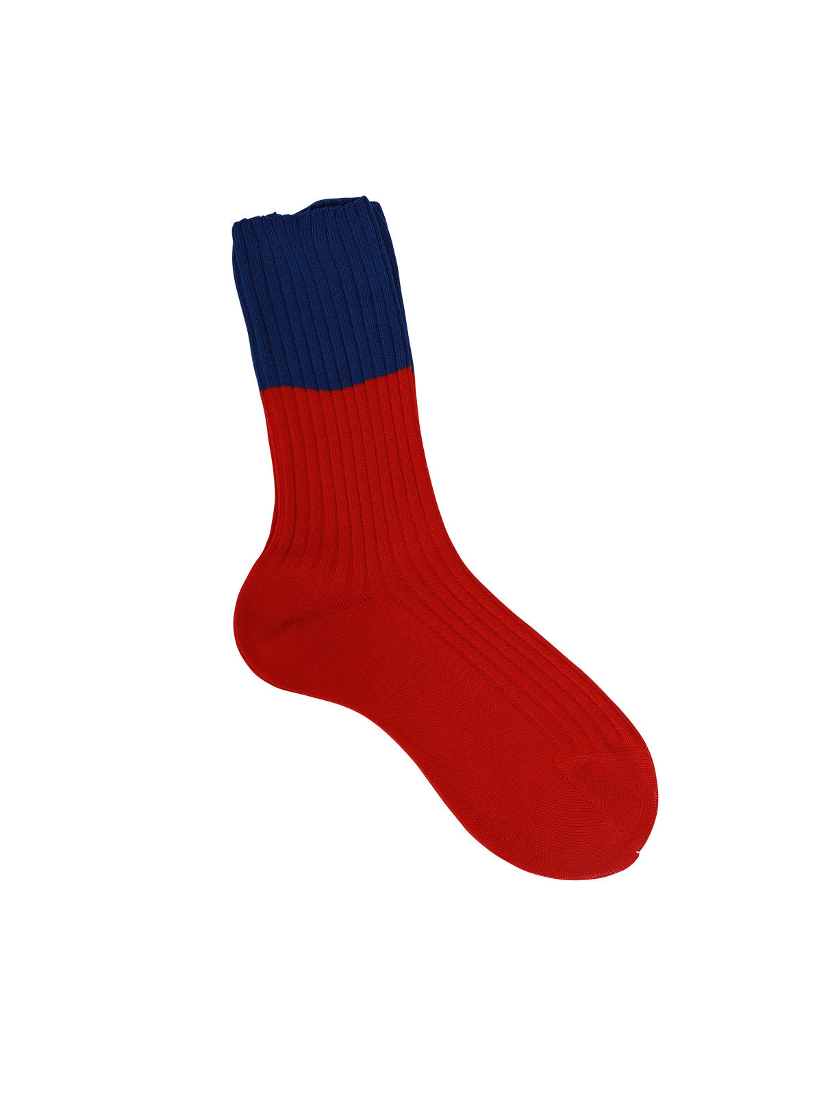 Bi-Colour Ribbed Crew Socks