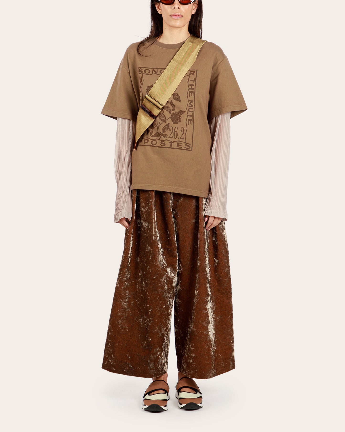 Clover Brown Double Layered T-shirt