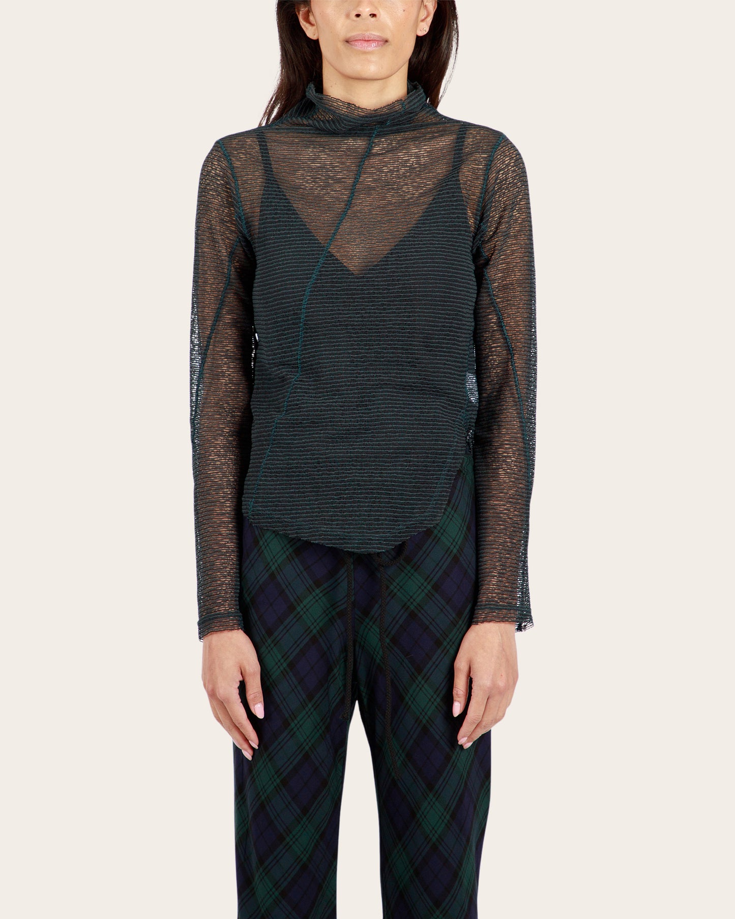 Mock Neck Twisted Long Sleeve