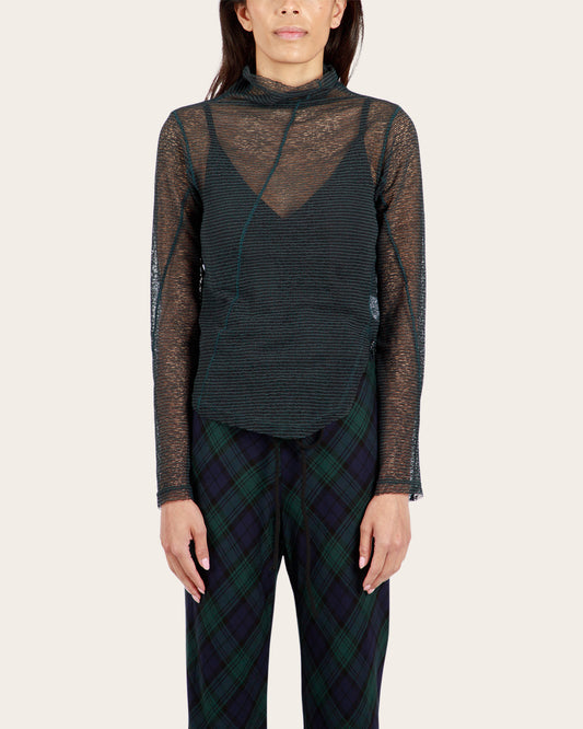 Mock Neck Twisted Long Sleeve