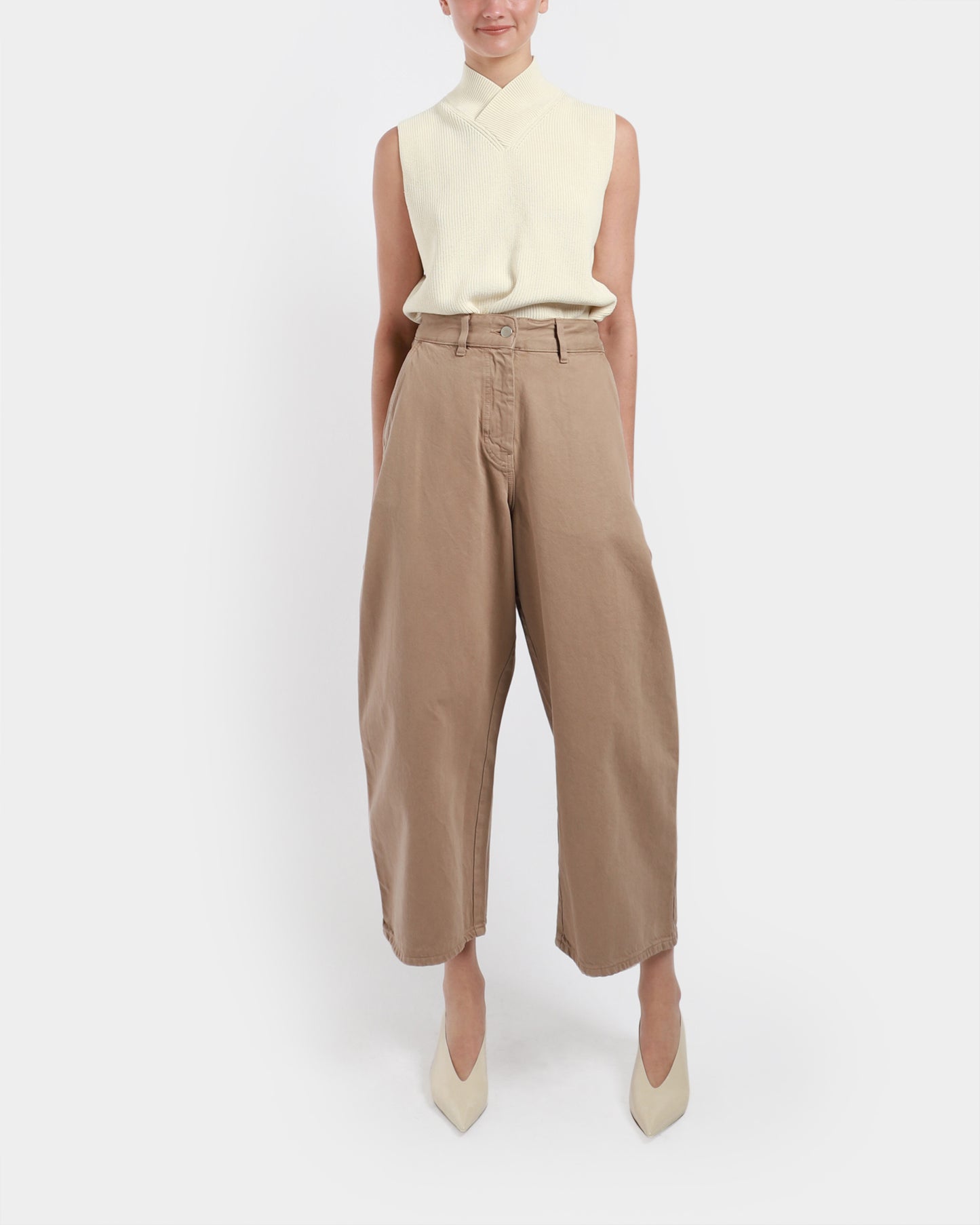 Chalco Denim Wide Crop Pants