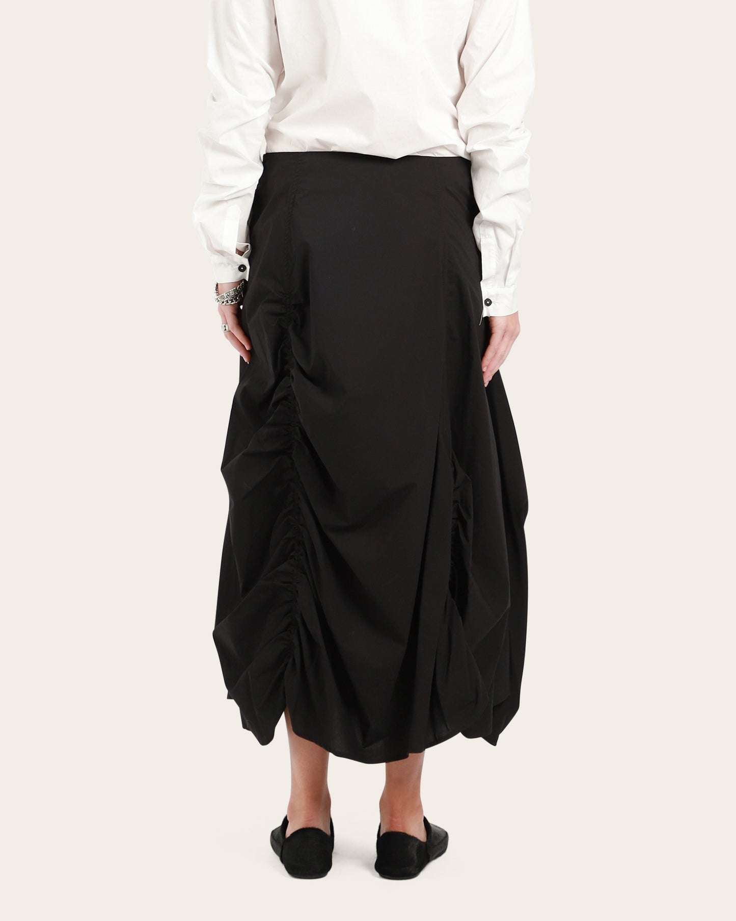 Asymmetric Gathered Skirt