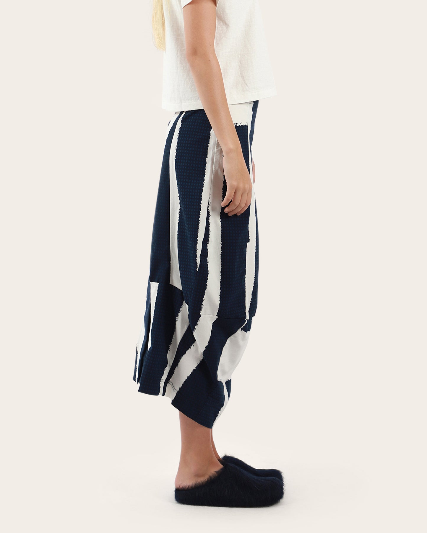 Check Stripe Skirt