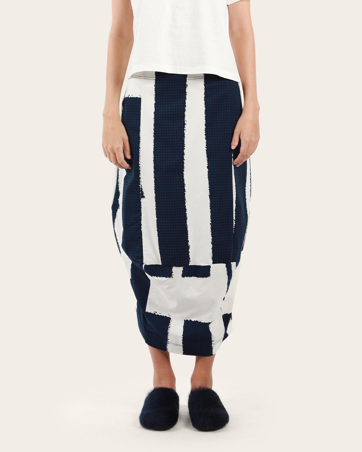 Check Stripe Skirt