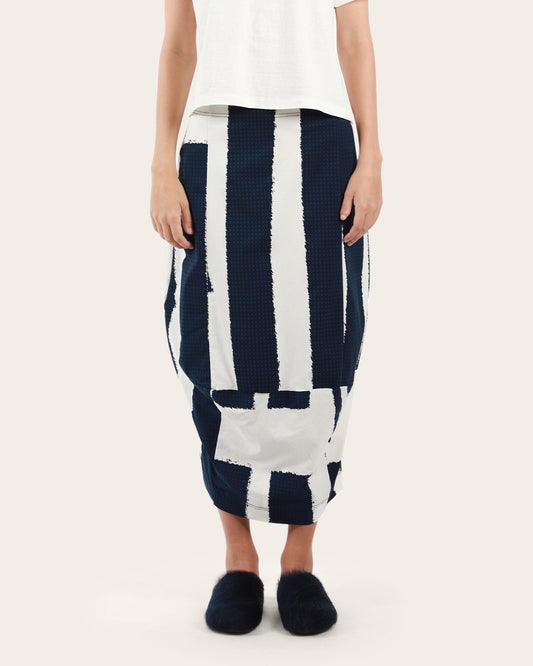 Check Stripe Skirt