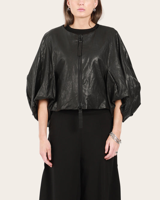Crop Leather Jacket