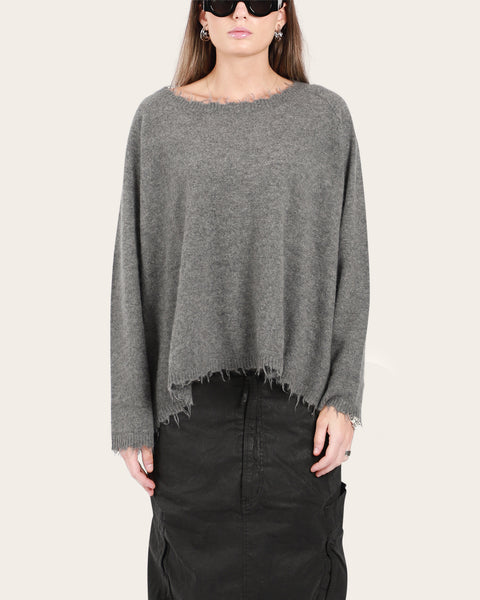 Distressed Crew Knit