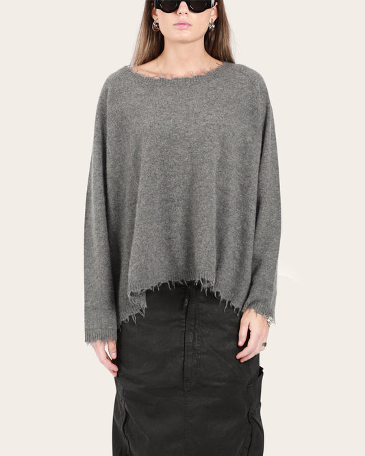 Distressed Crew Knit