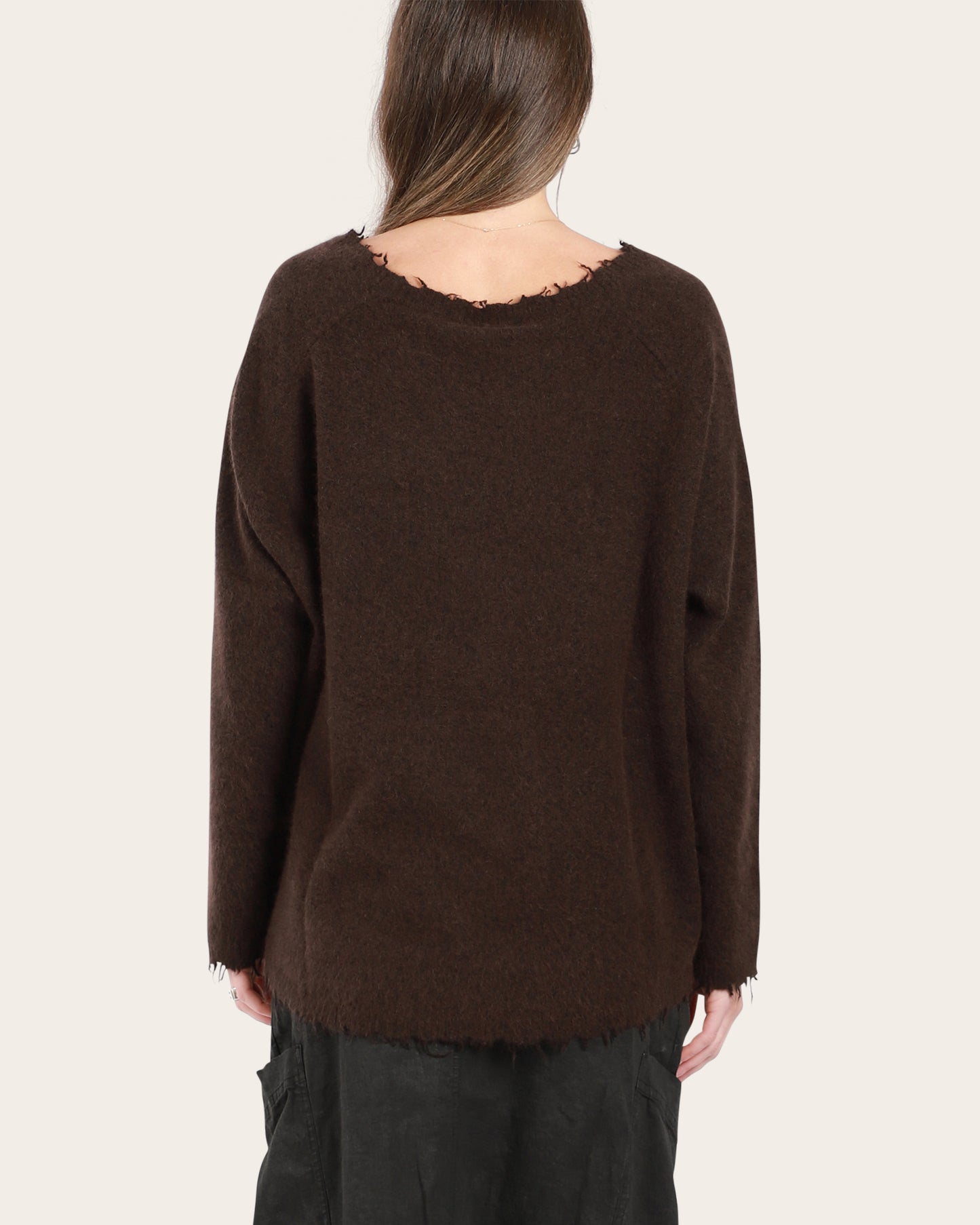 Distressed Crew Knit