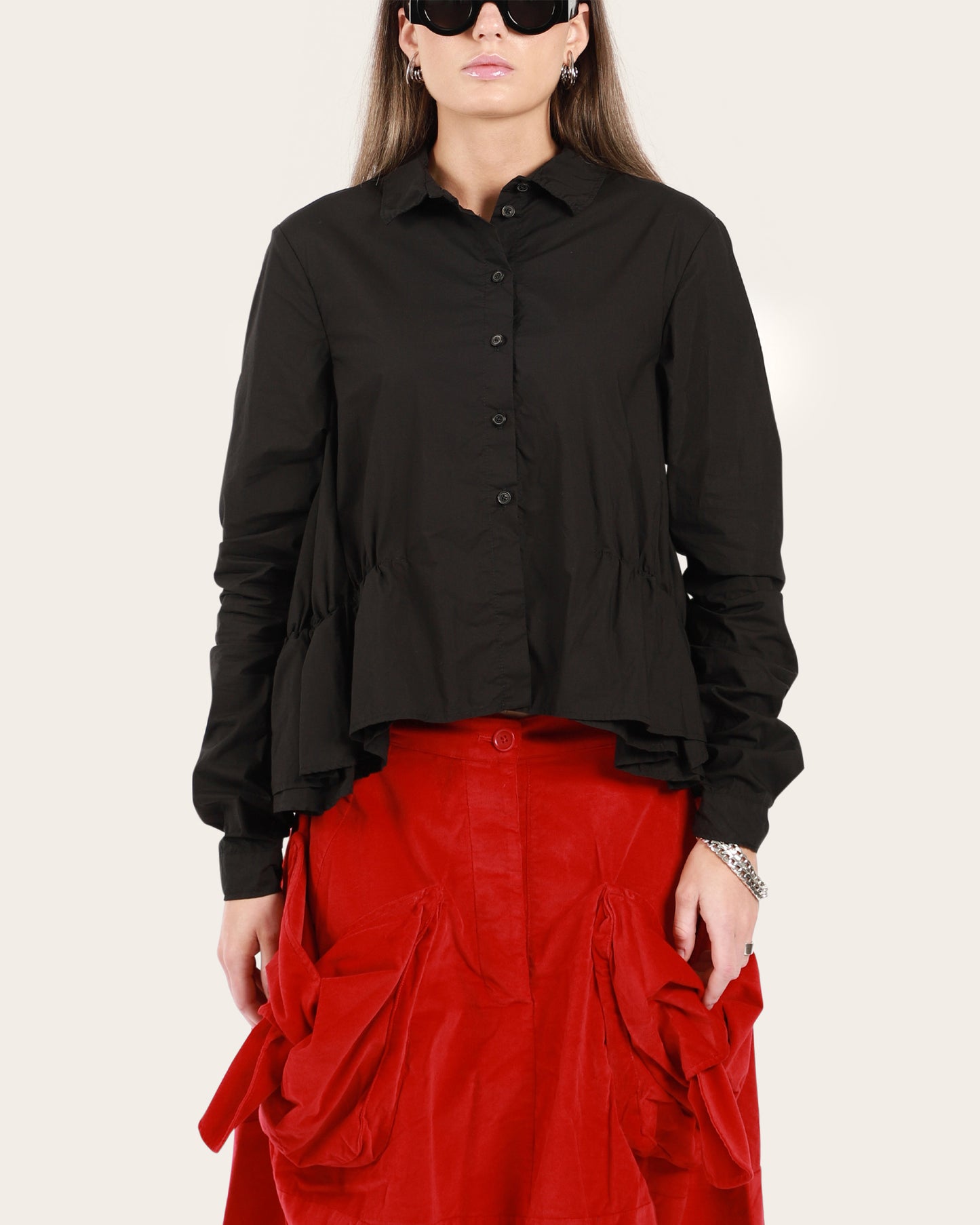Gathered Hem Blouse