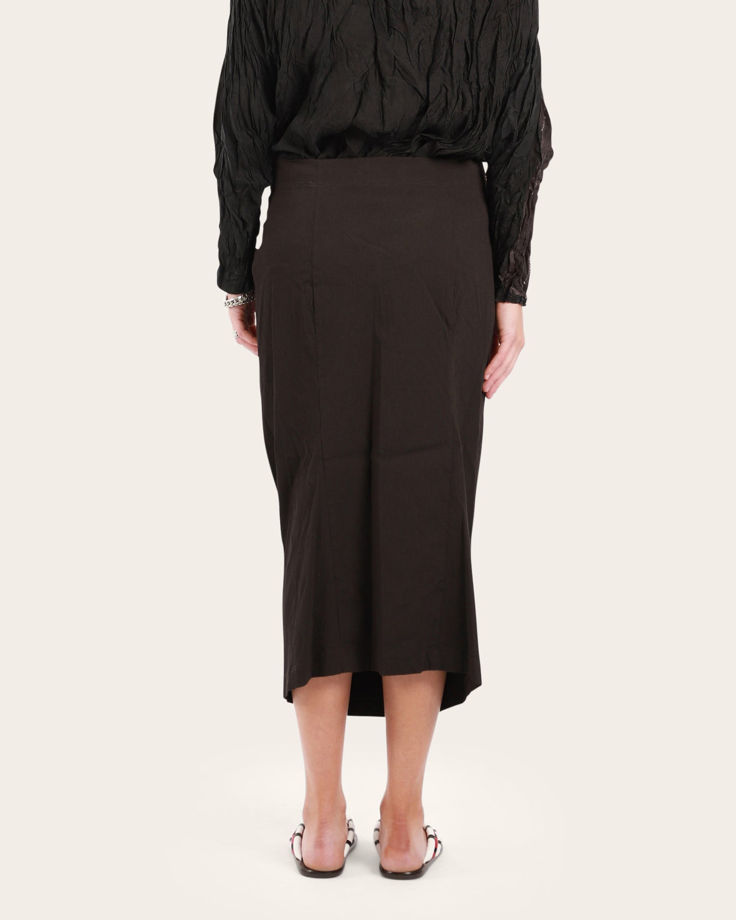 Rouched Front Panel Skirt