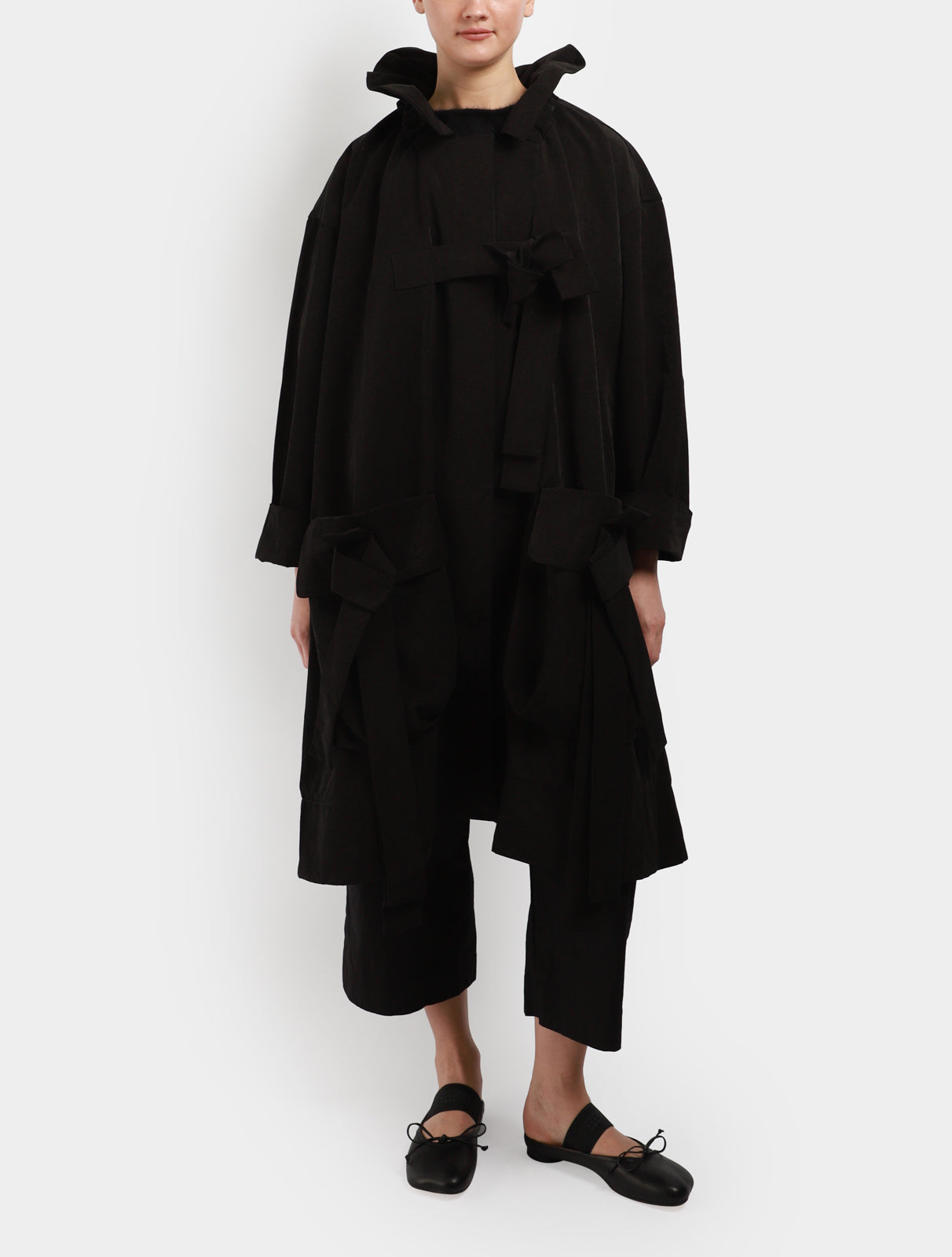 Bow Pocket Oversized Coat