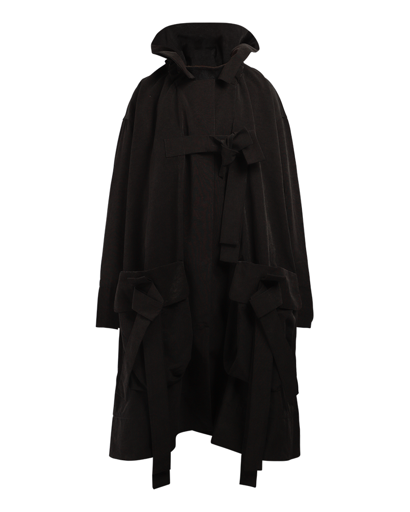 Bow Pocket Oversized Coat