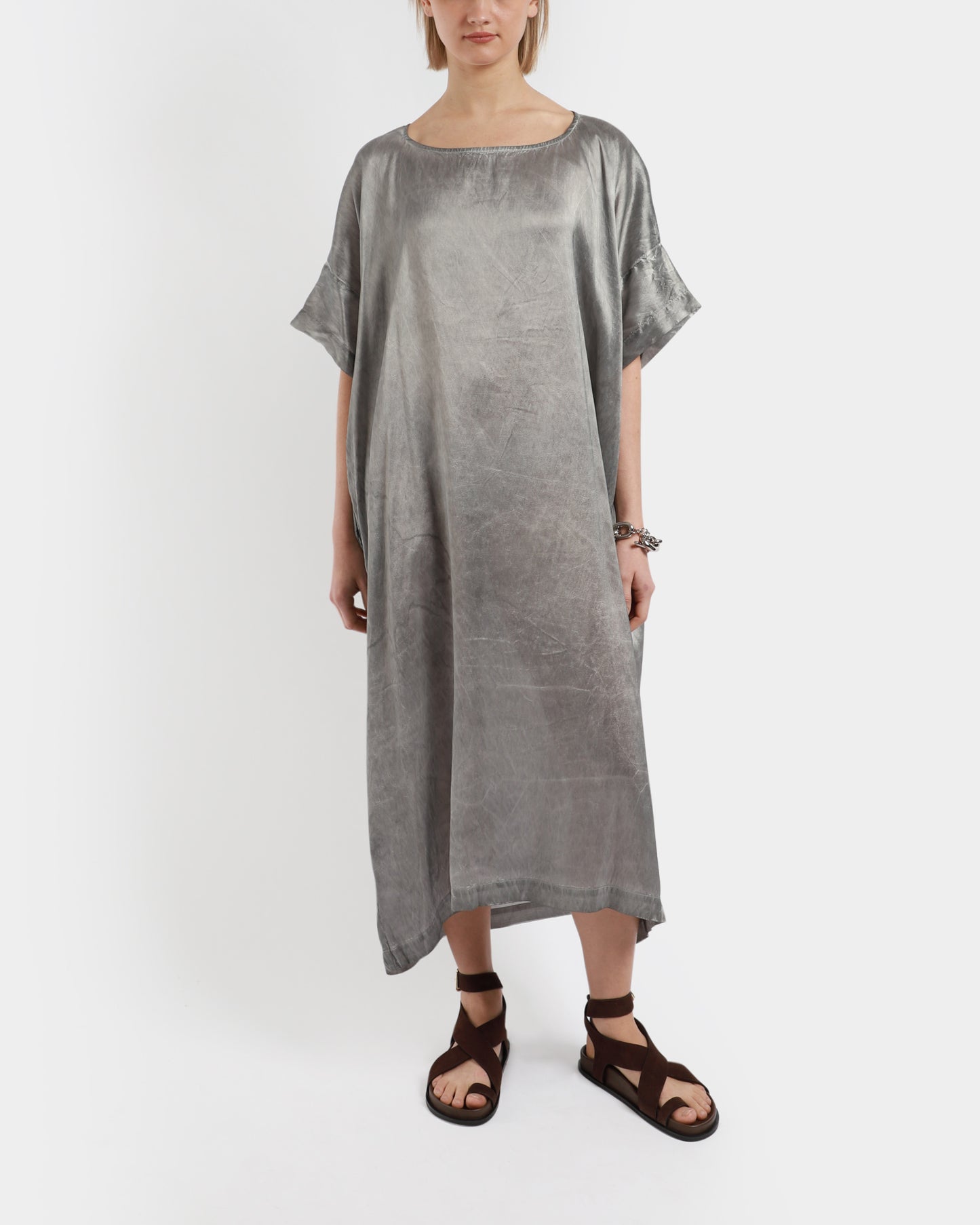 Metallic Short Sleeve Dress