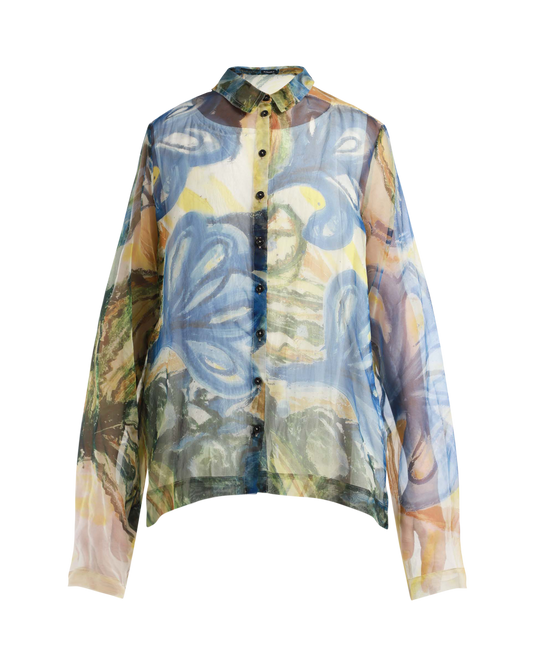 Sheer Print Shirt