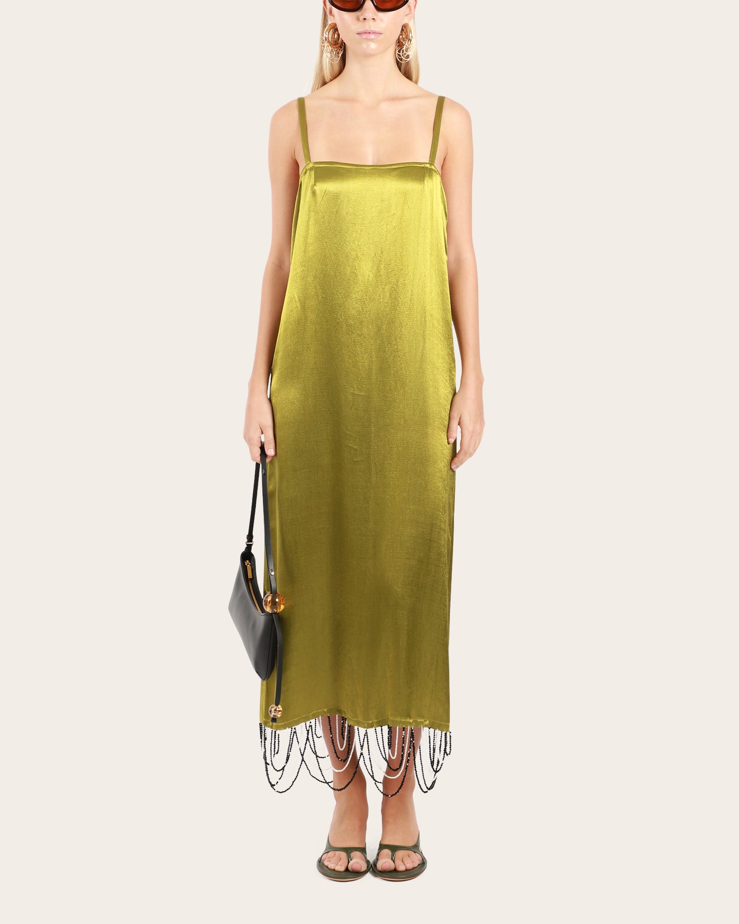 Beaded Scallop Slip Dress