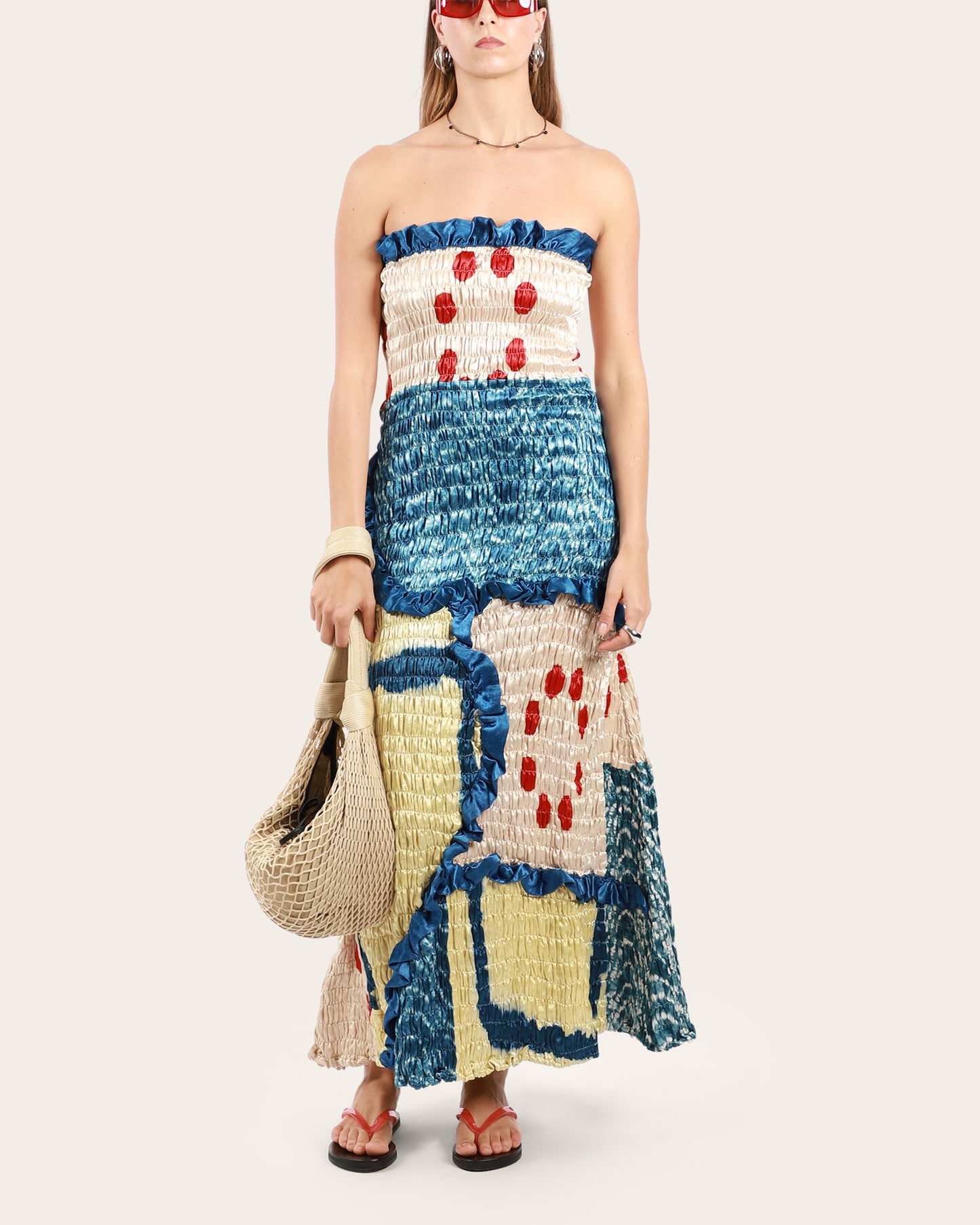 Gathered Tube Dress
